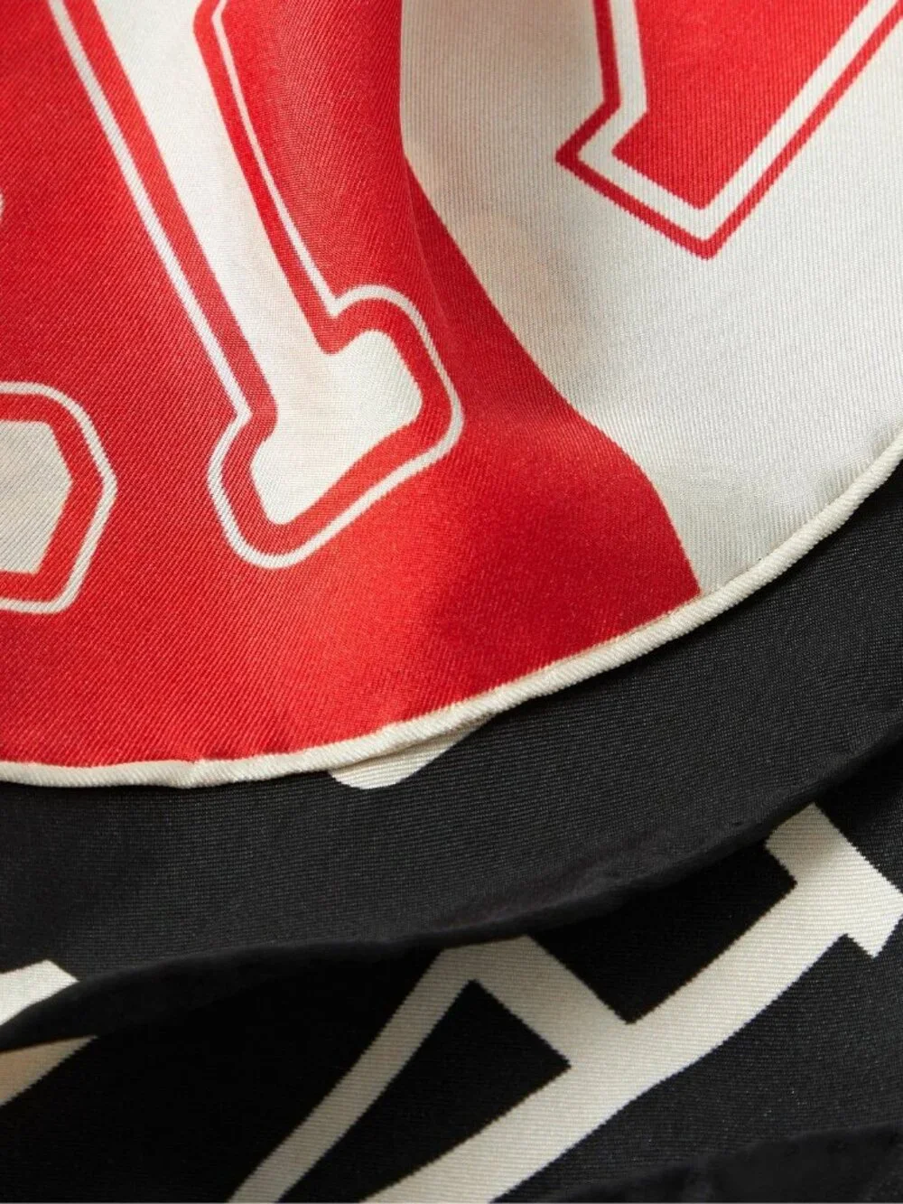 Billionaire Boys Club Kenzo Tri-Panel Pennant Scarf in Red, White & Black